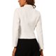 thumbnail image 3 of BLAZER DE TWEED A CUADROS DE MANGA LARGA PARA MUJER INSPIRAR CHIC CON BOTONES CORTO DE TRABAJO TALLA XL BLANCO, 3 of 6