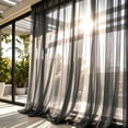 thumbnail image 6 of Leodye 1PCS Breathable Sheer Mesh Window Curtain Sun Blocking Decor Drape Suitable for Outdoor Terrace, Porch and Indoor Window Soft Light Shielding -118×29.5×0.39in, 6 of 7