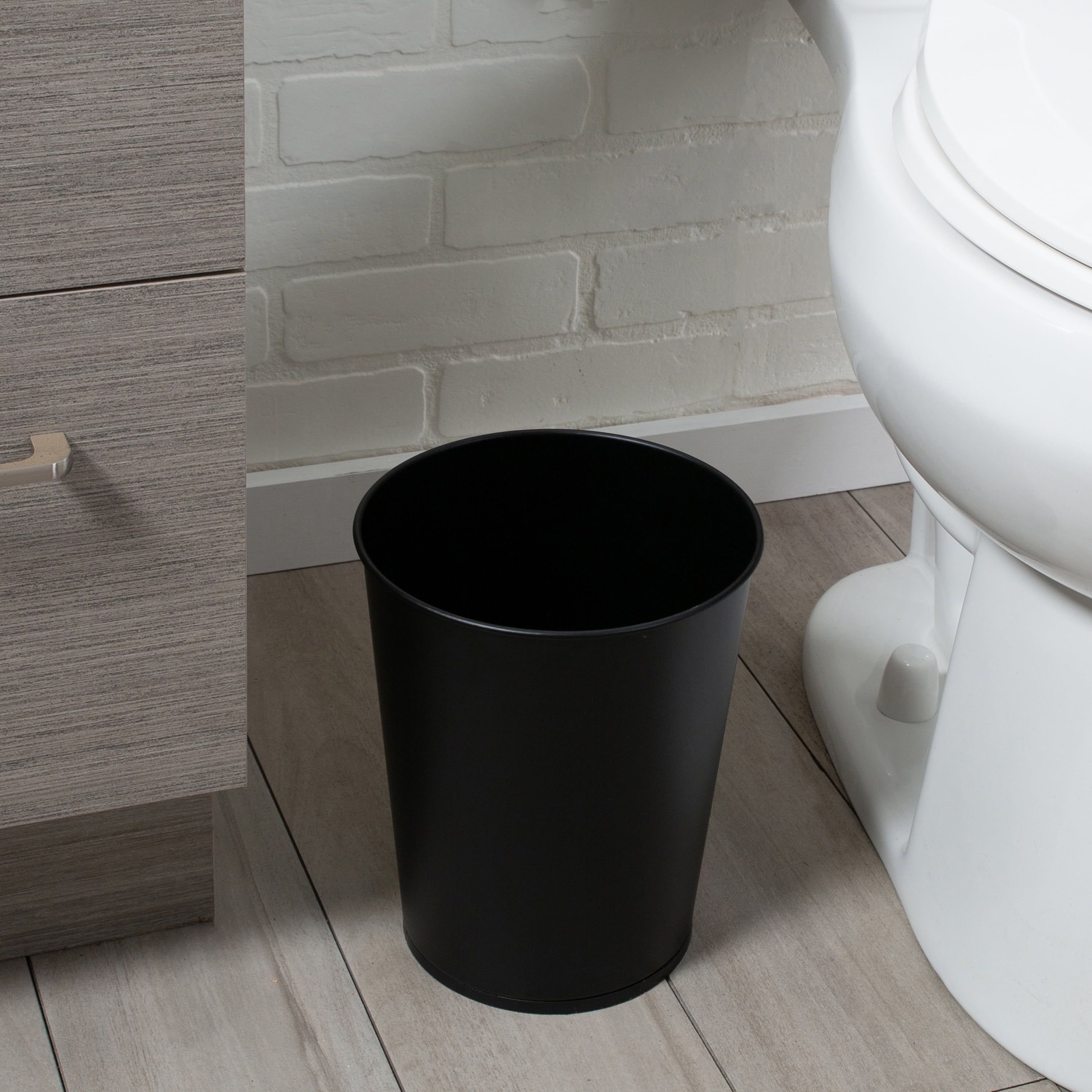 Bath Bliss 3 Piece Deluxe Bathroom Toilet Brush and Plunger Set in Matte Black