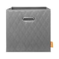 thumbnail image 5 of FH Group Jiaessentials 11 inch Leather Closet Organizers, 2pc Gray Storage Cube Bins with Air Freshener, 5 of 8