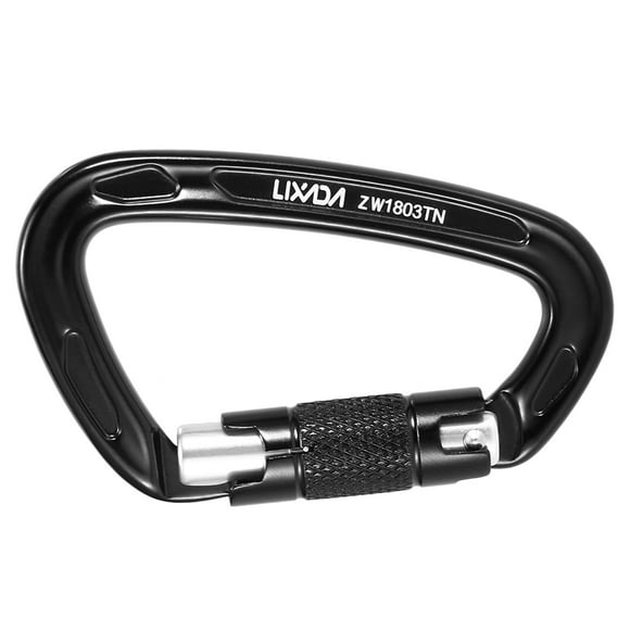 24KN High Duty Screwgate Carabiner Locking Carabiner Rappelling Hammocks Backpacking Carabiner