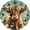 CowPPP-4, variant on Eveokoki Cow Standing By A River At Sunset Wall Clock 12 Inch Battery Operated Silent Non Ticking Rustic Wooden Clocks Home Decor for Kitchen, Living Room, Bedroom, Office