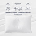 thumbnail image 7 of Unikome Goose Down Pillows for Bed Set of 2 Feather Gusseted Hotel Collection Down Feather Luxury Pillows with Cotton Down Proof Cover Queen Size 20x30 Inches Pure White, 7 of 7