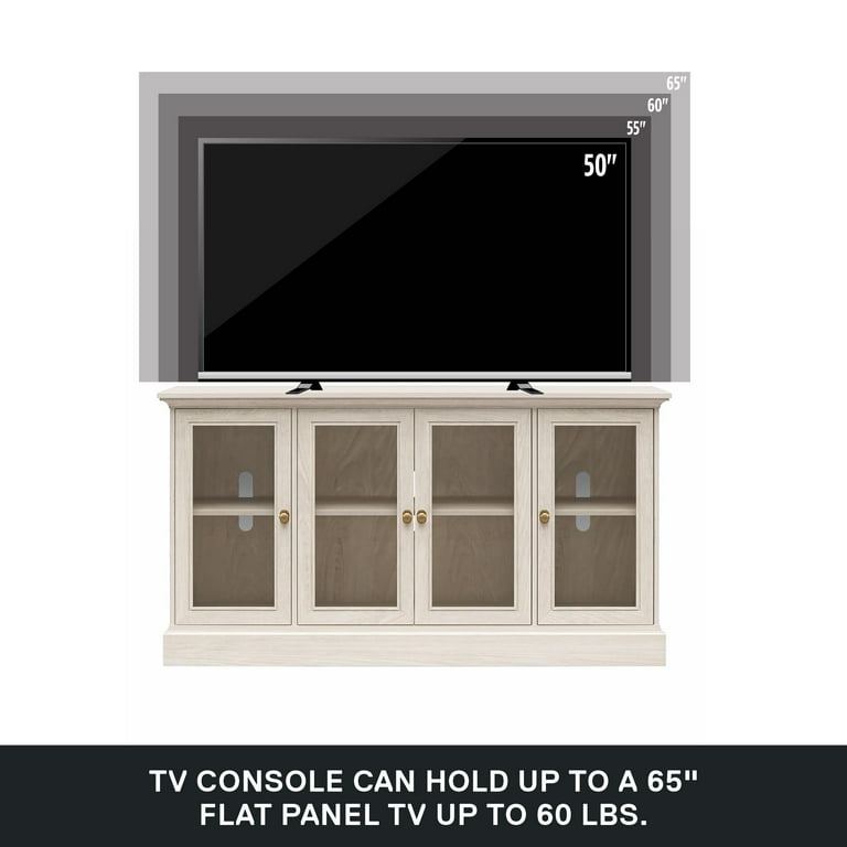 Ameriwood Convertax Console - TV Stand for TVs - White Oak