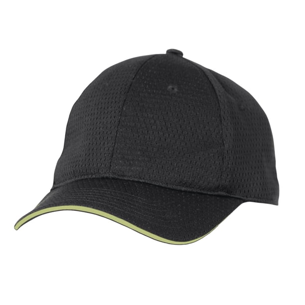 Gorra de béisbol Chef Works Cool Vent negra lima unisex
