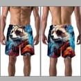 thumbnail image 3 of luoweisi Men's Beach Shorts Quick Dry Swim Trunks with Mesh Lining Fox XL, 3 of 5