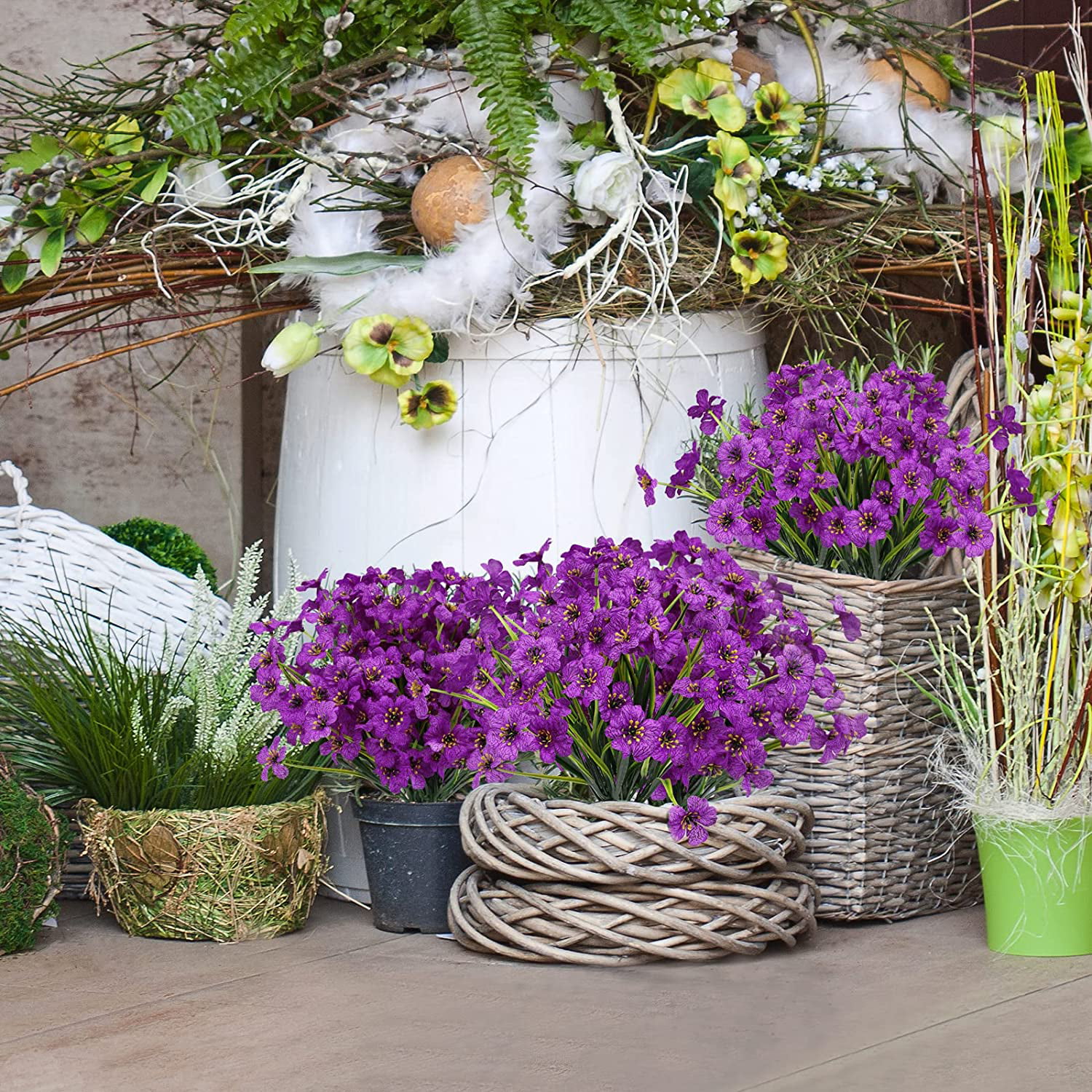 How to Fill an Outdoor Planter with Artificial Flowers — Silks Are Forever