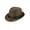 Coffee, variant on Luxtrada Men Women Straw Jazz Fedora Hat Trilby Cuban Sun Cap Panama Short Brim Summer (Black)