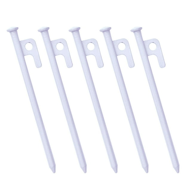 Estacas de 5 piezas, estacas de camping de resistencia, clavijas de material acero de 20 cm, clavo para ar libre, estacas DYNWAVEMX Clavos de la tienda
