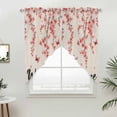 thumbnail image 2 of Swag Valance Curtains for Windows, Cherry Blossoms Light Filtering Kitchen Curtains with Rod Pocket, Spring Farmhouse Botanical Flowers Window Treatment Valances for Living Room, 36x36 - 2 PCS, 2 of 9