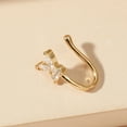 thumbnail image 4 of Jiaroswwei Nose Clip Non-Piercing U-shaped Sexy Retro Gift Bling Rhinestone Butterflies Fake Nose Cuff Hoop Ring Fashion Jewelry, 4 of 7