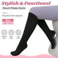 thumbnail image 3 of Bocaoying 4 Pairs Women's Non-Slip Slouch Yoga Socks with Grips - Breathable Pilates Grip Socks, Scrunch Socks for Yoga Barre, Hospital and Gym, US 5-10, 3 of 6
