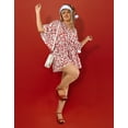 thumbnail image 6 of LA LEELA Women's Swim Beach Cover Ups for Swimwear Women Bathing Suit Cover up Dresses Mini Christmas Swimsuit Coverups for Women 3X-4X Santa, Red, 6 of 6