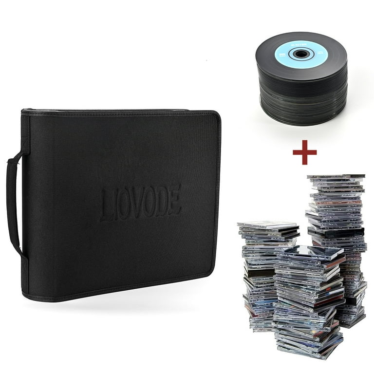 Large 160 Capacity CD/DVD Carry Case: Nylon Storage Holder Binder