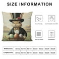 thumbnail image 5 of Patifu Throw Pillow Cover Easter Rabbit Stand In Field Of Vibrant Daisies Hold Basket Full Of Colorful Easter Eggs Throw Pillow Case,Home Decor Cushion Covers for Sofa Living Room Couch Bed 12x12in, 5 of 5
