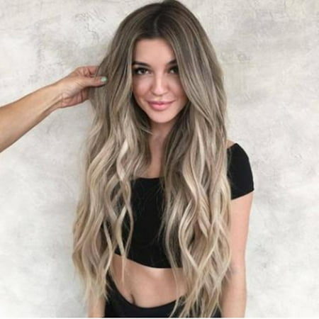 Wig ladies long curly hair big wavy gradient color | Walmart Canada Wig ladies long curly hair big wavy gradient color | Walmart Canada
