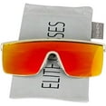 thumbnail image 1 of GFDYREE Oversized Flat Top Square VINTAGE RETRO SHIELD VISOR Style Aviator SUNGLASSES, 1 of 1