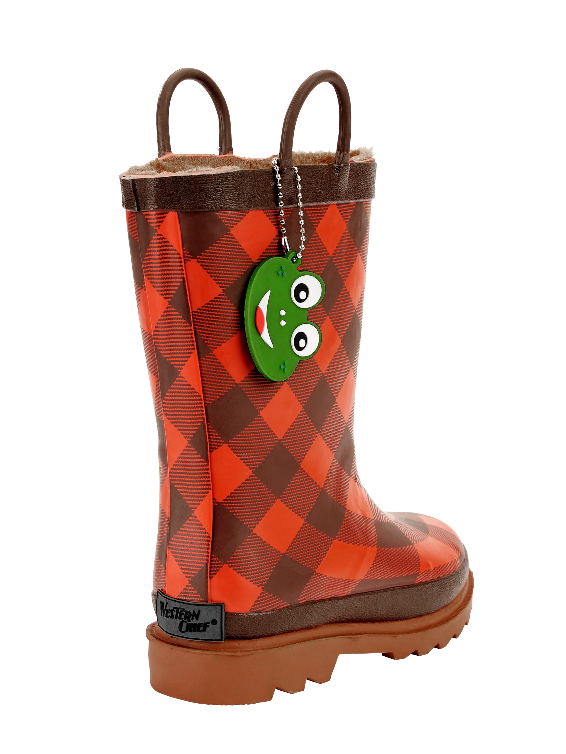 plaid rain boots