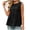 Black, variant on Tank Tops for Women Sleeveless Tie Side Split Peplum Babydoll Travel Summer Shirts Trendy Going Out Y2K Streetwear Solid Trendy Blouses