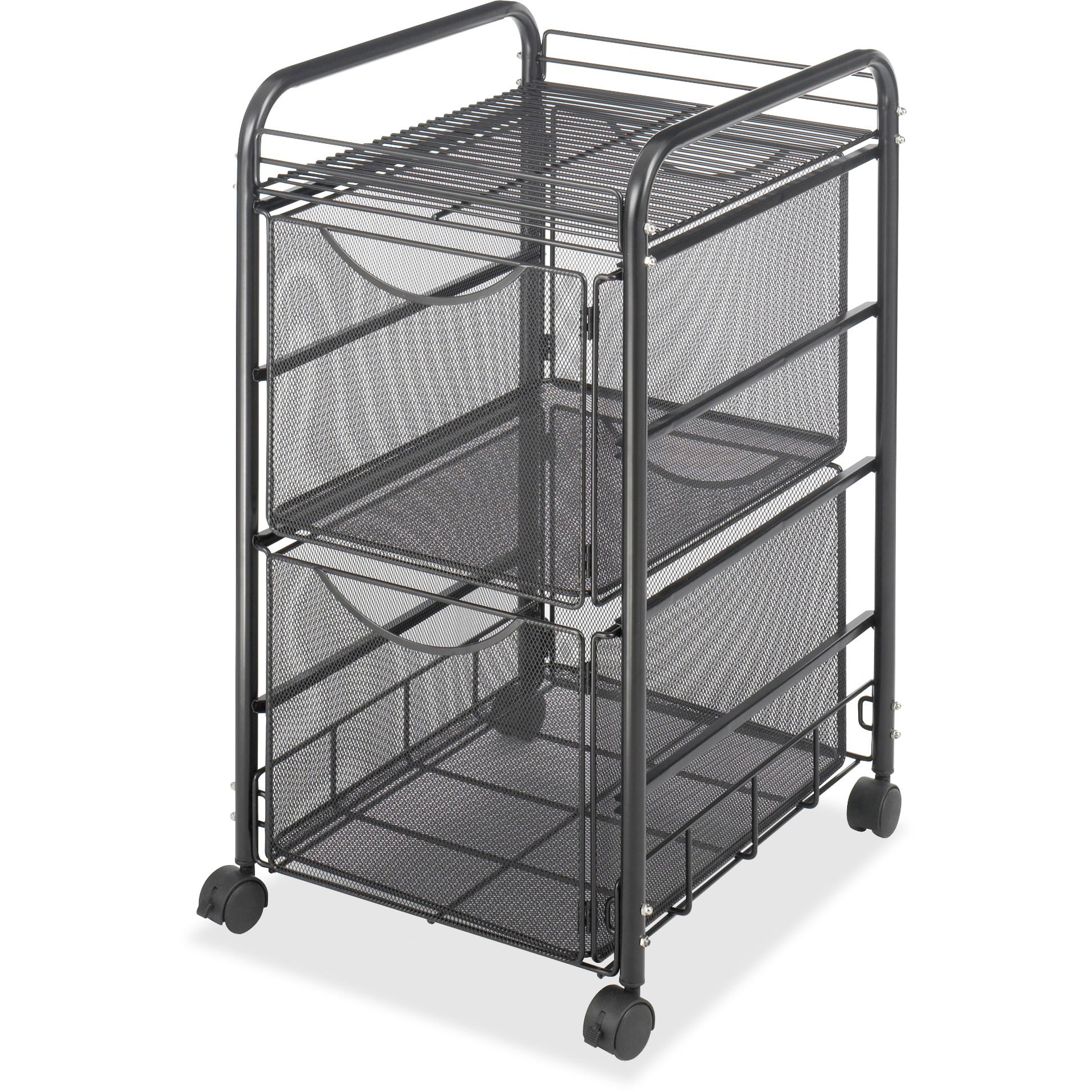 Safco, Onyx Double Mesh Mobile File Cart, 1 Each, Black