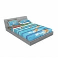 thumbnail image 3 of Olympics Bedding Set with Sheet & Covers, Illustration of Swimmers During Swimming Competition Sports Theme Cartoon Art, Printed Bedroom Decor 2 Shams, 4 Sizes, Blue Beige Red, by Ambesonne, 3 of 3