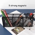 thumbnail image 3 of Torubia Magnetic Pencil Holder 3 Compartments, Magnetic Basket with 9 Strong Magnets, Black Magnetic Marker Holder, 3 of 5