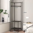 thumbnail image 7 of Corner Organizer with Multi-Functional Shelves, Detachable and Assemblable, Metal Storage Rack with Hooks for Bedroom, Entryway, Modern Space-Saving Design, 7 of 7