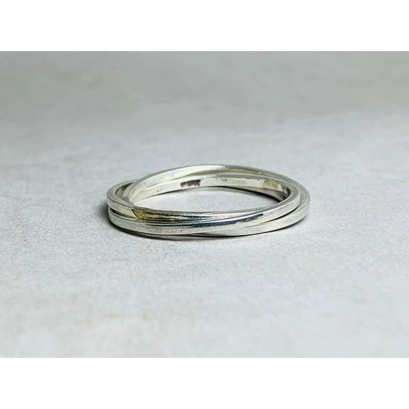 Heaven Crafts Rolling Trinity Ring Sterling Silver 925 Handmade Beautiful Ring For Women Gift Item
