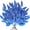 Blue, variant on Zukuco 20 Pieces Red Glittered Artificial Leaf Spray Picks 12" Tall for Christmas Winter Wedding Wreath Tree Floral Arrangment Vase Bouquets Table Centerpieces Decoration