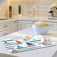 thumbnail image 6 of Yayeee Dish Drying Mat for Kitchen Counter 16"x18" Microfiber Absorbent Pad, Colorful Sailboats, 6 of 7