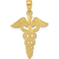 thumbnail image 4 of 14K Yellow Gold Caduceus Pendant (32 X 21) Made In United States c2261, 4 of 6