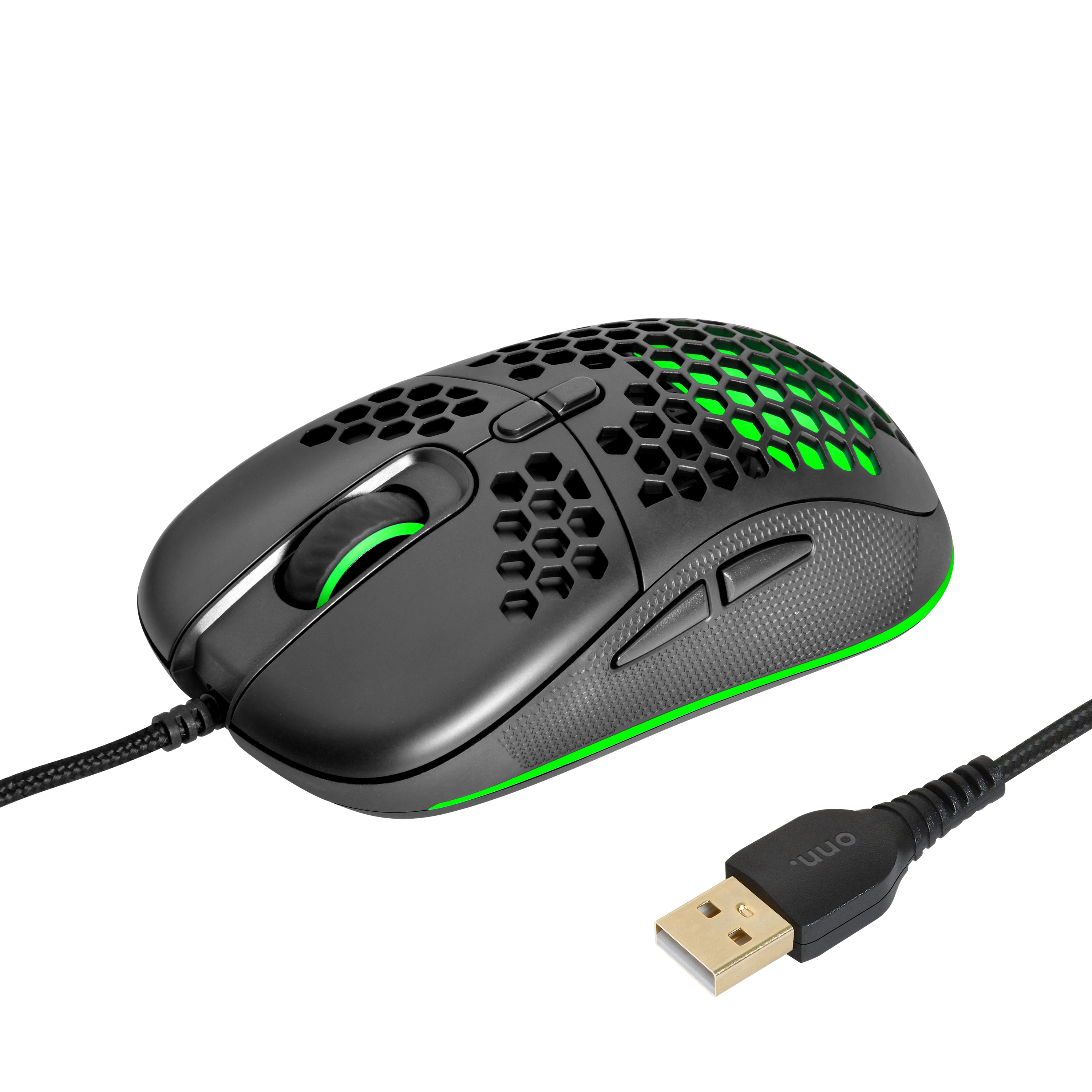 onn. Lightweight Gaming Mouse with LED Lighting and 7 Programmable Buttons, Adjustable 200-7200 DPI - image 5 of 13
