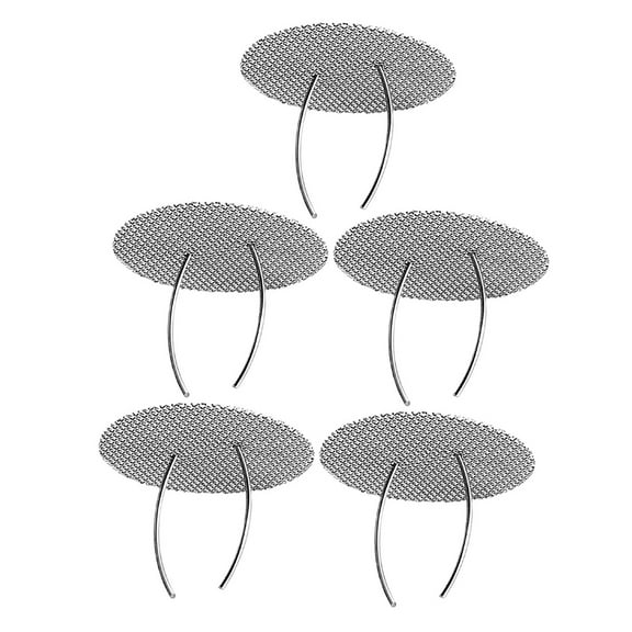HEMOTON 5pcs Stainless Steel Mesh Tea Filter Tea Strainer Teapot Replacement Insert Mesh Tea Infuser Basket Reusable Tea Filter For Teapots