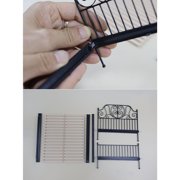 ROZYARD Vintage Iron Bed For 1/12 Scale Dollhouses Decoration Miniature Furniture Model