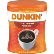 Dunkin Colombian Ground Coffee, Medium Roast, 27.5 oz. Canister