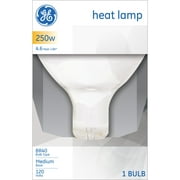 GE Heat Lamp Bulb, 250 Watt, BR40, E26 Medium Base, 1pk