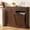 Walnut, variant on 15 Gallons Double Tilt-Out Trash Cabinet, Hidden Garbage Storage with Drawer & Diagonal Pattern for Kitchen & Living Room, White