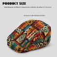thumbnail image 4 of FUIALDOLG Polyester Newsboy Hat for Outdoor Summer Driving, Soft Retro Forward Beret Hat, Boho Geometric Print, 4 of 4