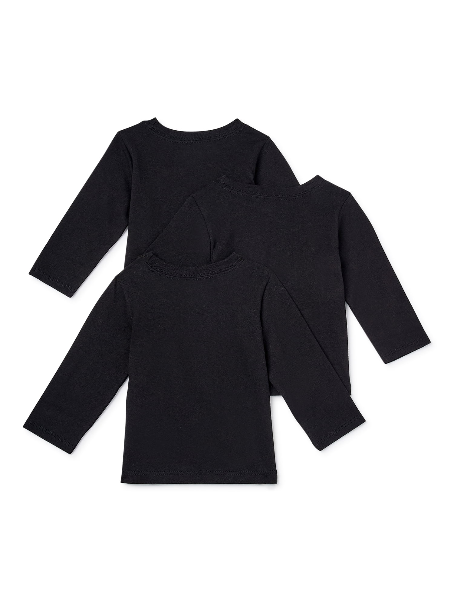 Garanimals Baby Boy Basic Long Sleeve T-Shirt Multipack Set, 3-Piece, Sizes 0/3M-24M