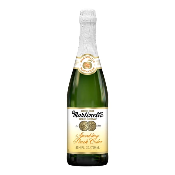 Martinelli's Sparkling Peach Cider, 25.4 fl oz Glass Bottle