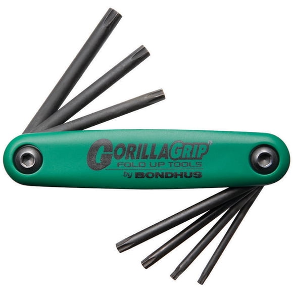 JUEGO DE 7 LLAVES TIPO TORX® SEGURIDAD TIPO NAVAJA "GORILLA GRIP" TR-7 A TR-25. BONDHUS 12636 BONDHUS 12636