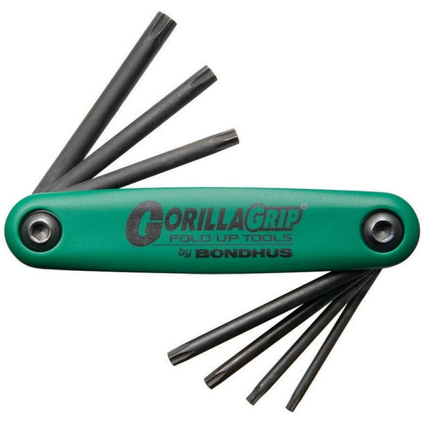 JUEGO DE 7 LLAVES TIPO TORX® SEGURIDAD TIPO NAVAJA "GORILLA GRIP" TR-7 A TR-25. BONDHUS 12636 BONDHUS 12636