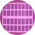 thumbnail image 1 of Ahgly Company Indoor Round Abstract Purple Modern Area Rugs, 6' Round, 1 of 4