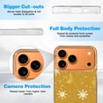 thumbnail image 6 of Case For Apple iPhone Air / 17 Pro / 17 Pro Max Series Case, Slim Thin Transparent Flexible Clear TPU Shockproof Phone Case For iPhone 17 Series, Elegant Gold Christmas Snowflake, 6 of 6