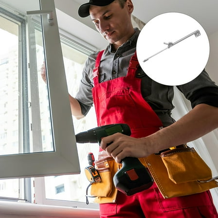 FRCOLOR Casement Window Stays Stainless Steel Telescopic Rod Adjustable Wind Brace Hardware for Home Office Security