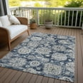 thumbnail image 6 of Addison Rugs Chantille Indoor/Outdoor Transitional Floral Navy Washable Rectangle Rug, 5' x 7'6", 6 of 6