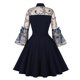 thumbnail image 2 of Vestido de fiesta de noche con bola Rockabilly vintage de manga larga de malla para mujer-e, 2 of 3