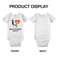 thumbnail image 3 of I Heart My Macedonian Unlce Macedonia Love Flag Newborn Clothes Outfits (White, 0-3 Months), 3 of 5