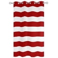 thumbnail image 2 of Red Stripes Outdoor Curtains for Patio, Simple Red White Texture Privacy Drapes Grommet Waterproof Outside Curtains for Porch/Cabana/Balcony 54"x 84", 1 Panel, 2 of 9