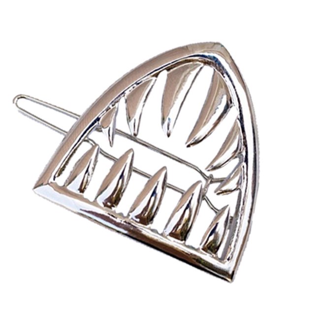 Muyoka Pinzas para el pelo con forma de mandíbula de tiburón para mujer, aleación de metal, horquilla de tiburón con mandíbula de tiburón, pinza para el pelo vintage para niñas, elegante y elegante pi Muyoka Hogar